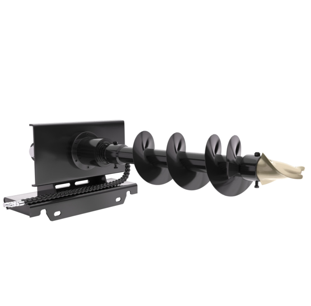 Hydraulic Auger For Mini Skid Steer Loader Attachment Post Hole Drill Free Ship