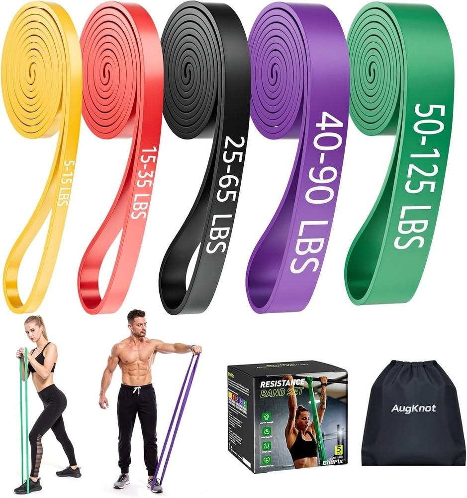 Resistance Bands Working Out 5-Levels Exercise Bands Set Pull Up Assistance