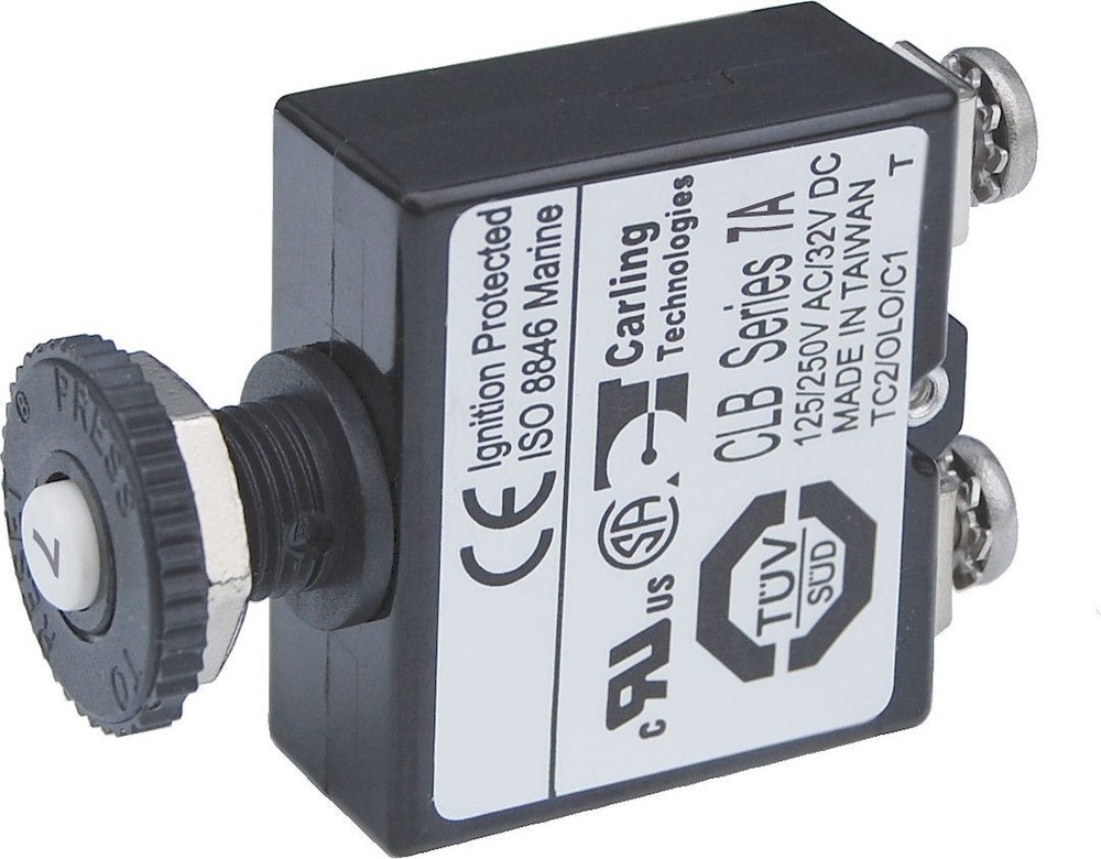 BLUE SEA 2131-BSS CIRCUIT BREAKER PUSH BUTTON ST 7A