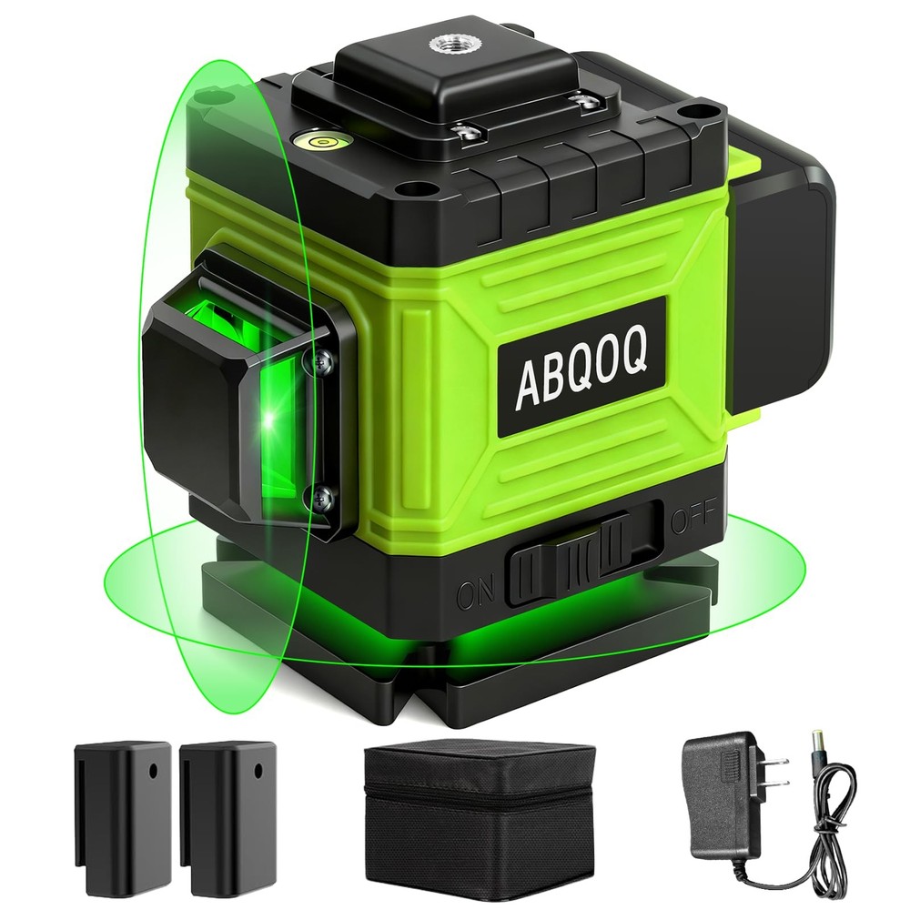 Laser Level - 360 Self Leveling, 2D Lazer Leveler Tool Yellow