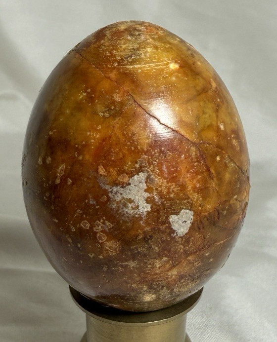 Alabaster Brown Orange Marble Stone Egg