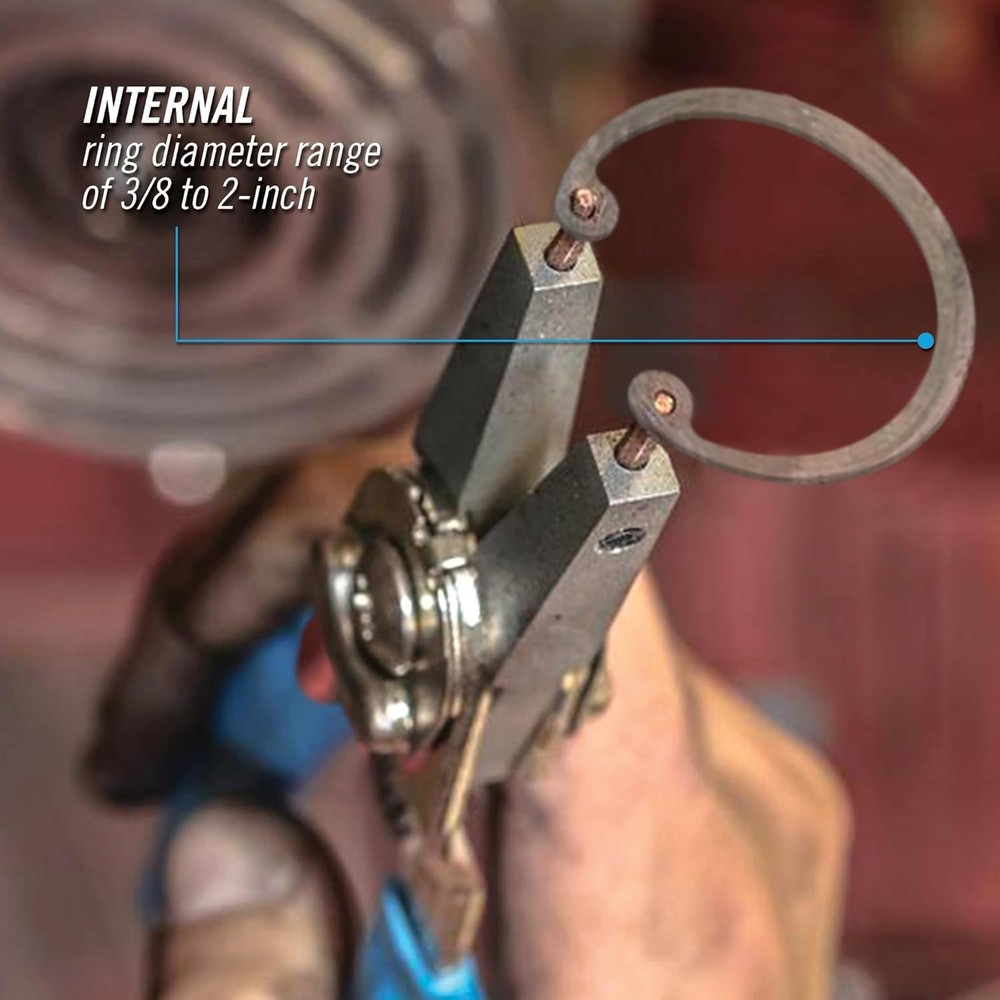 8-Inch Precision Snap Ring Pliers with Interchangeable Tips for Versatile Use