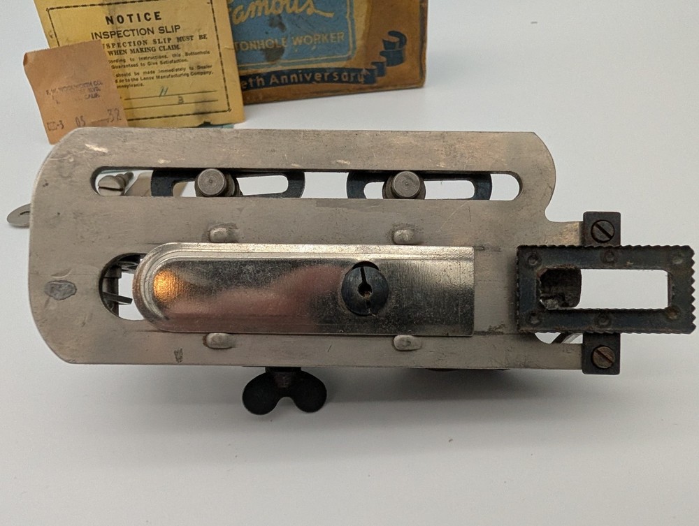 Vintage Famous Buttonhole Worker Machine Attachment - ?Model C? - Singer Machine