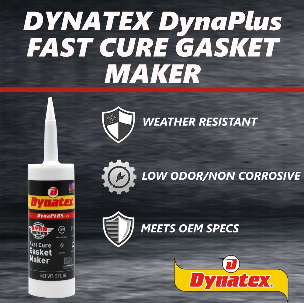 Dynatex DynaPlus Fast Cure Gasket Maker 5 oz Sensor Safe & Low Odor (4-Pack)