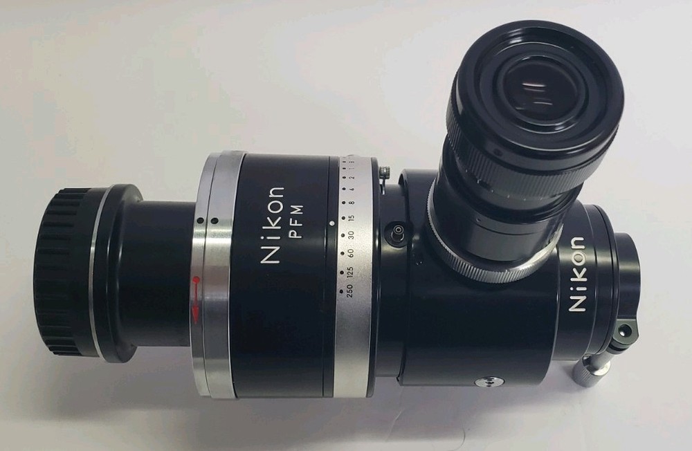 Nikon Microflex PFM Vintage Microscope Attachment and Accessories In Case