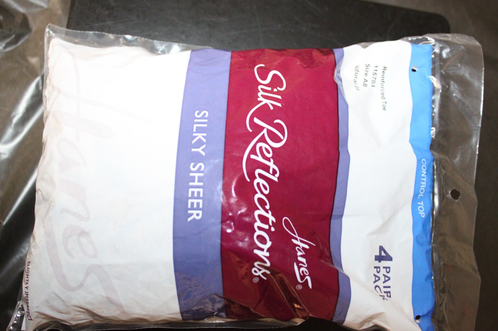 Hanes Silk Reflections Silky Sheer Control Top RT 4 PACK NATURAL 04  115784 AB