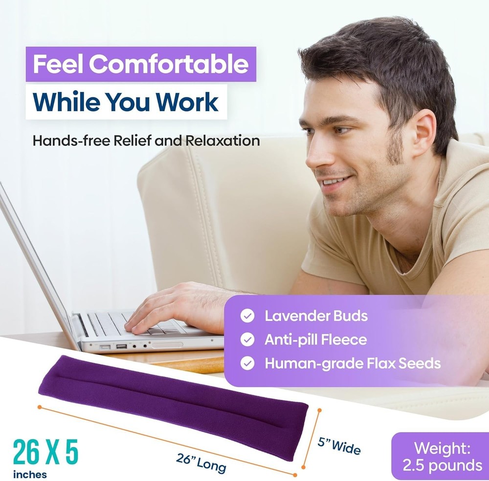 Lavender Aromatherapy Microwavable Heating Pad for Neck & Shoulder Relief