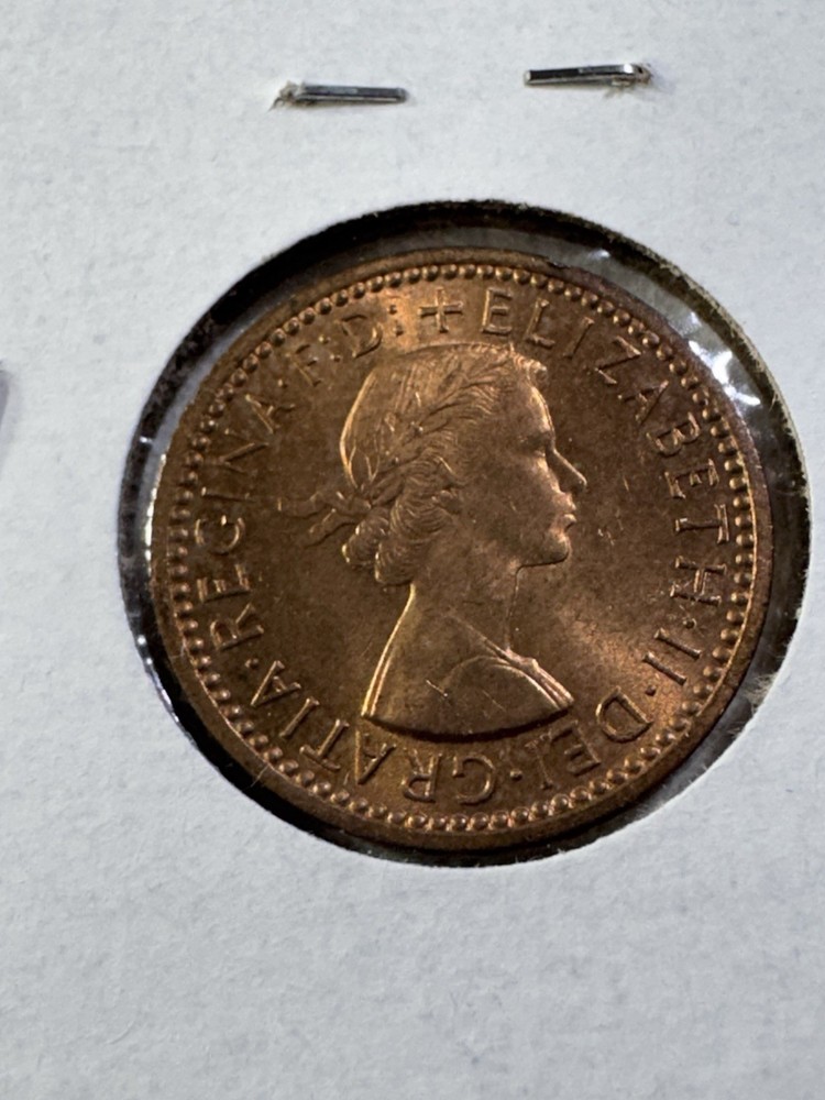 1955 Great Britain Farthing Bronze Coin