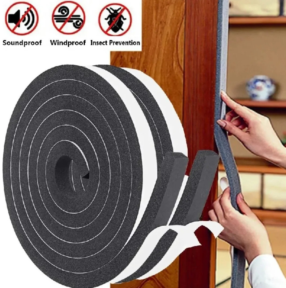 4m Foam Window Sealing Strip Weatherproof Soundproof Self Adhesive Tape