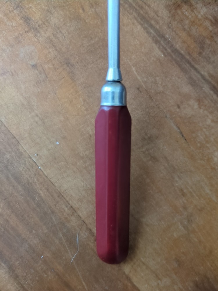 Vintage Ladle With Red Bakelite Handle