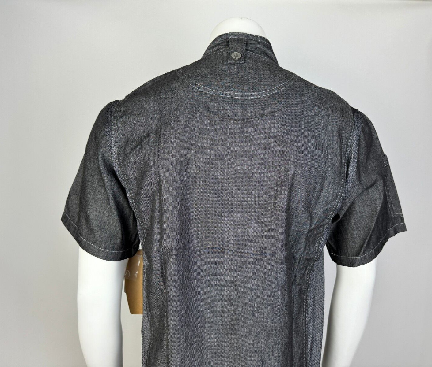 Chef Works Urban Delancey Chef Coat Mens M NWT Short Sleeve Stretch SEZ01