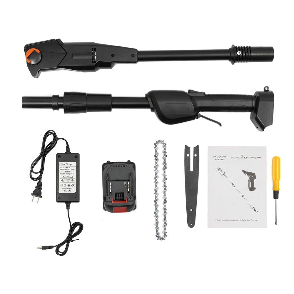 Cordless Battery Pole Chain Saw Electric Extendable Chainsaw Tree Pruner Trimmer