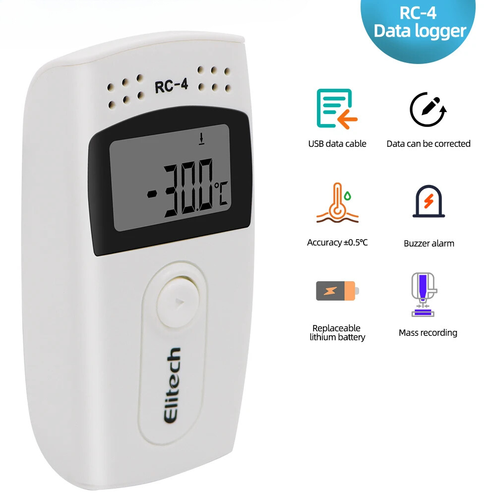USB Temperature Data Logger Datalogger Emperature Recorder Built-in NTC Sensor