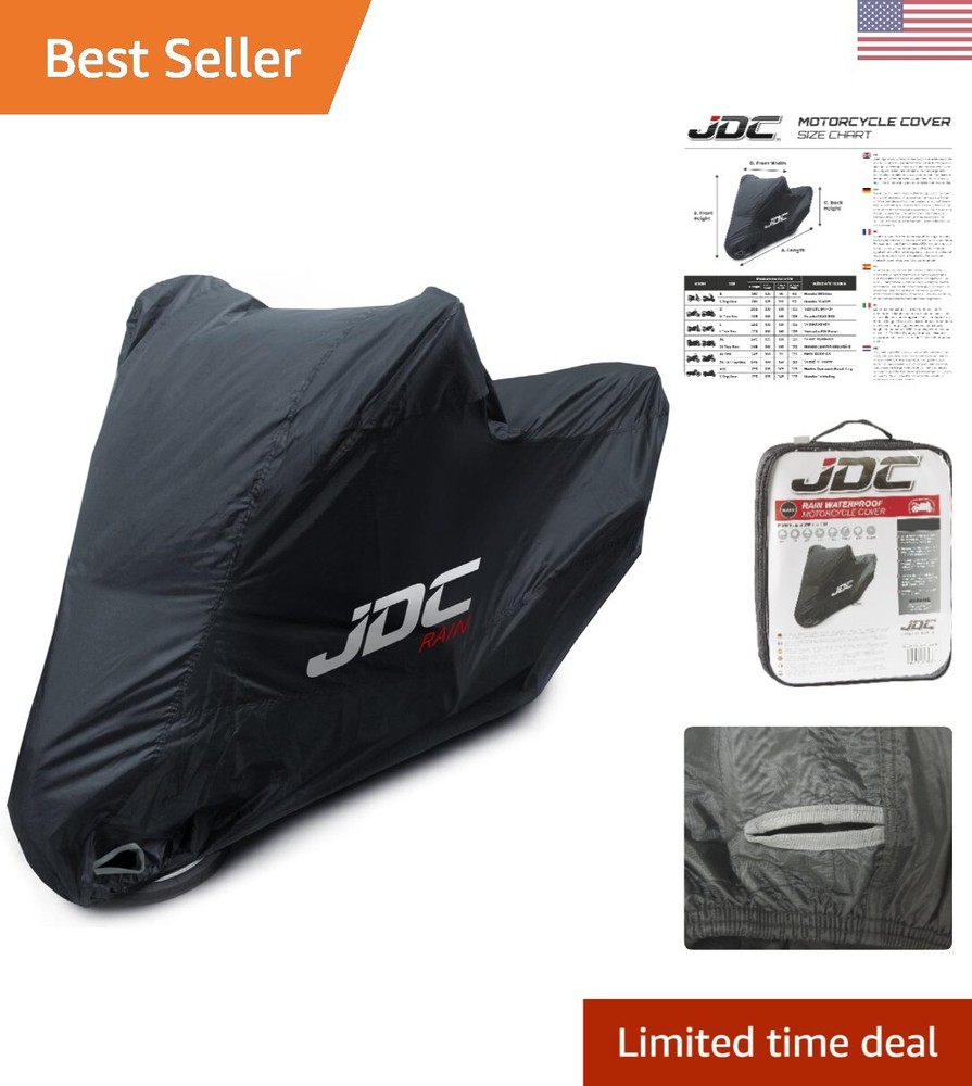 Motorcycle Cover Waterproof - Black - RAIN - M