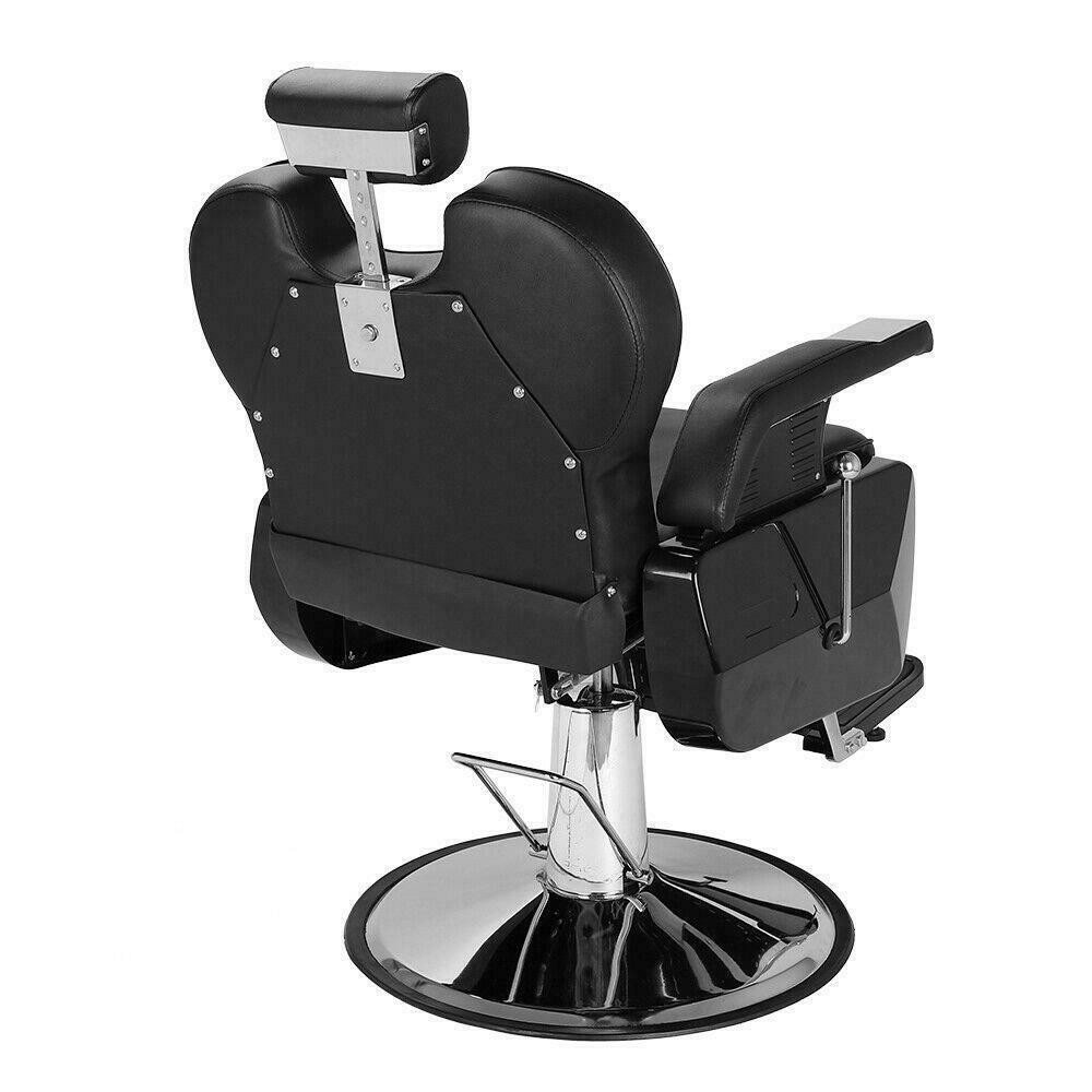Hydraulic Recline Barber Chair, Heavy Duty Salon Hair Stylist Tattoo Chair-Black