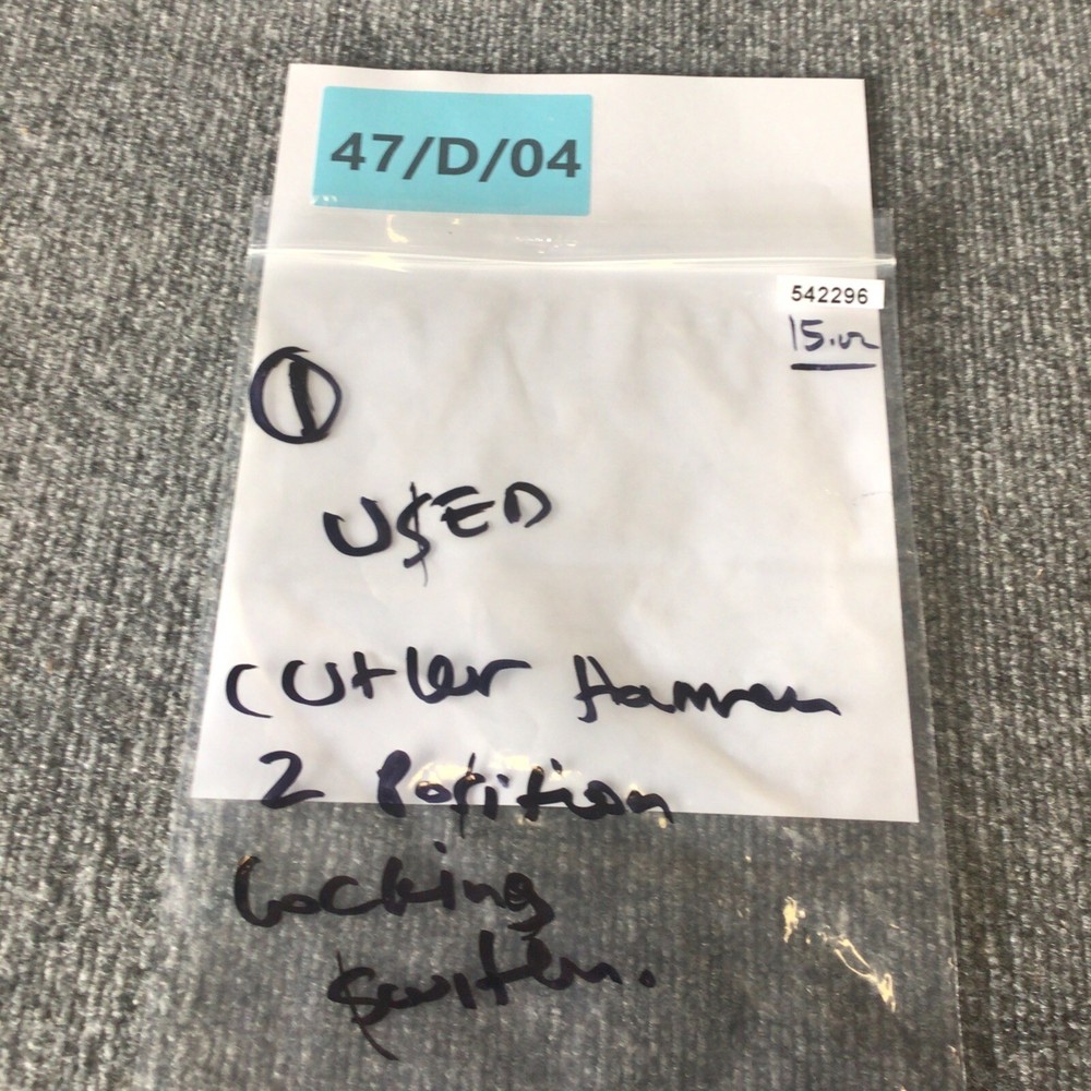 Cutler Hammer 2 Position Locking switch Used