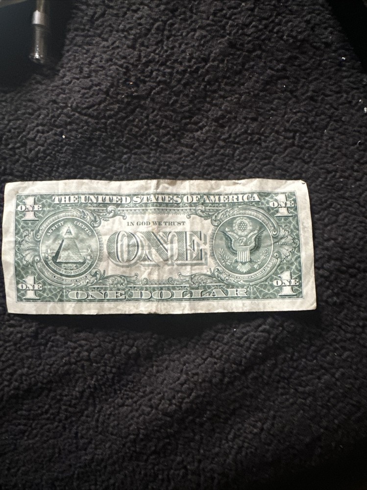 2017 a star note 1 dollar bill Misprint