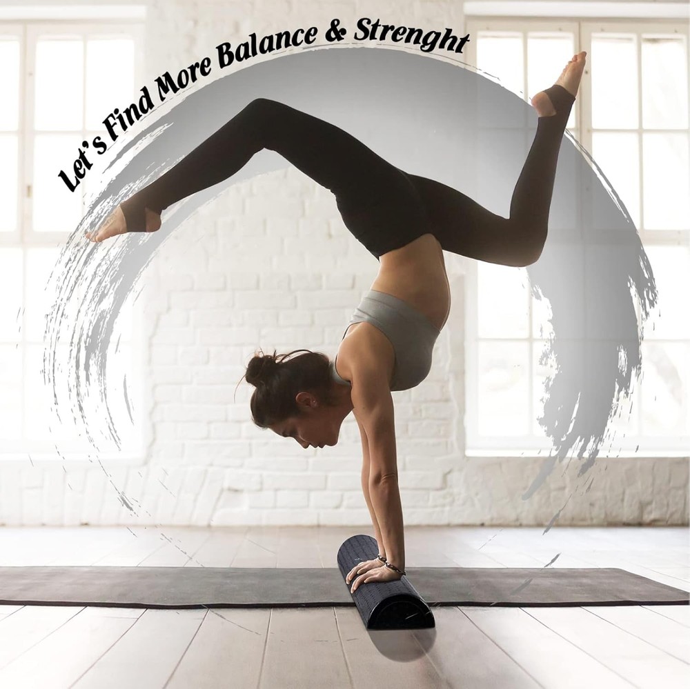 Yes4All High-Density EPP Half Round Back Roller Foam, roller, Black