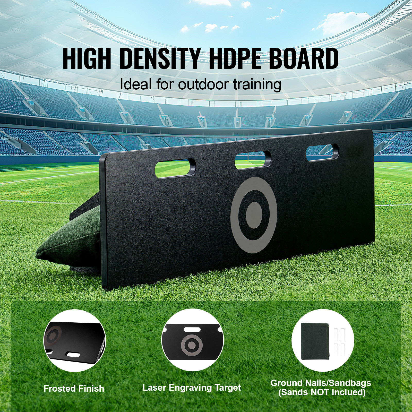 40"X12" Soccer Rebounder Board Portable Soccer Wall with 2 Angles Rebound