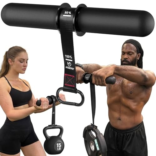 Forearm Strengthener & Forearm Exerciser, Wrist Roller with Thicker Black