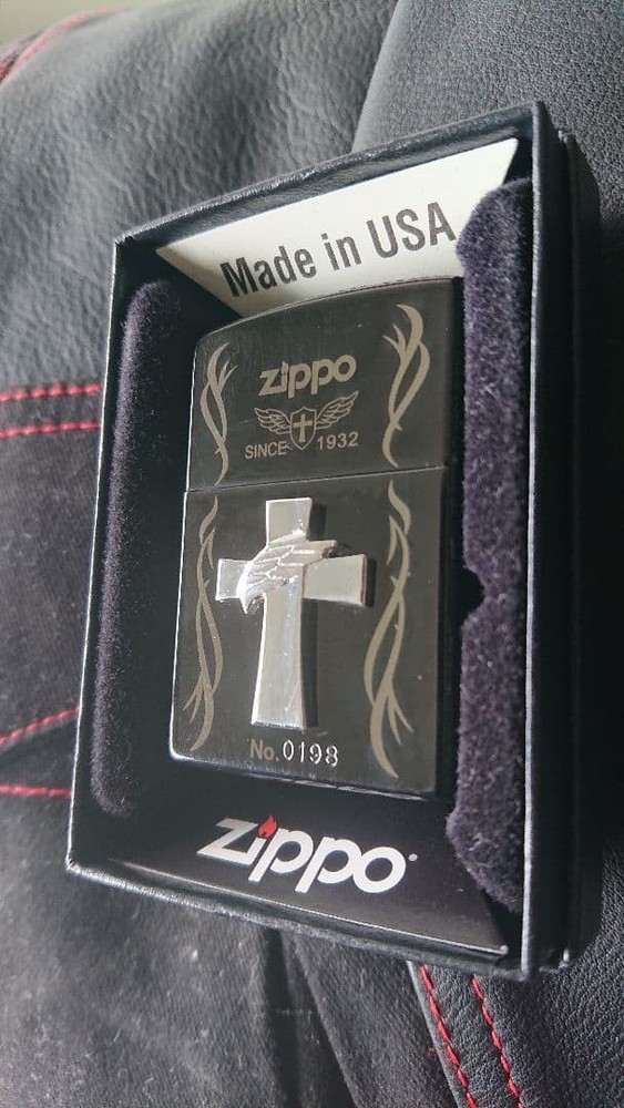 Zippo Feather Cross No.0198