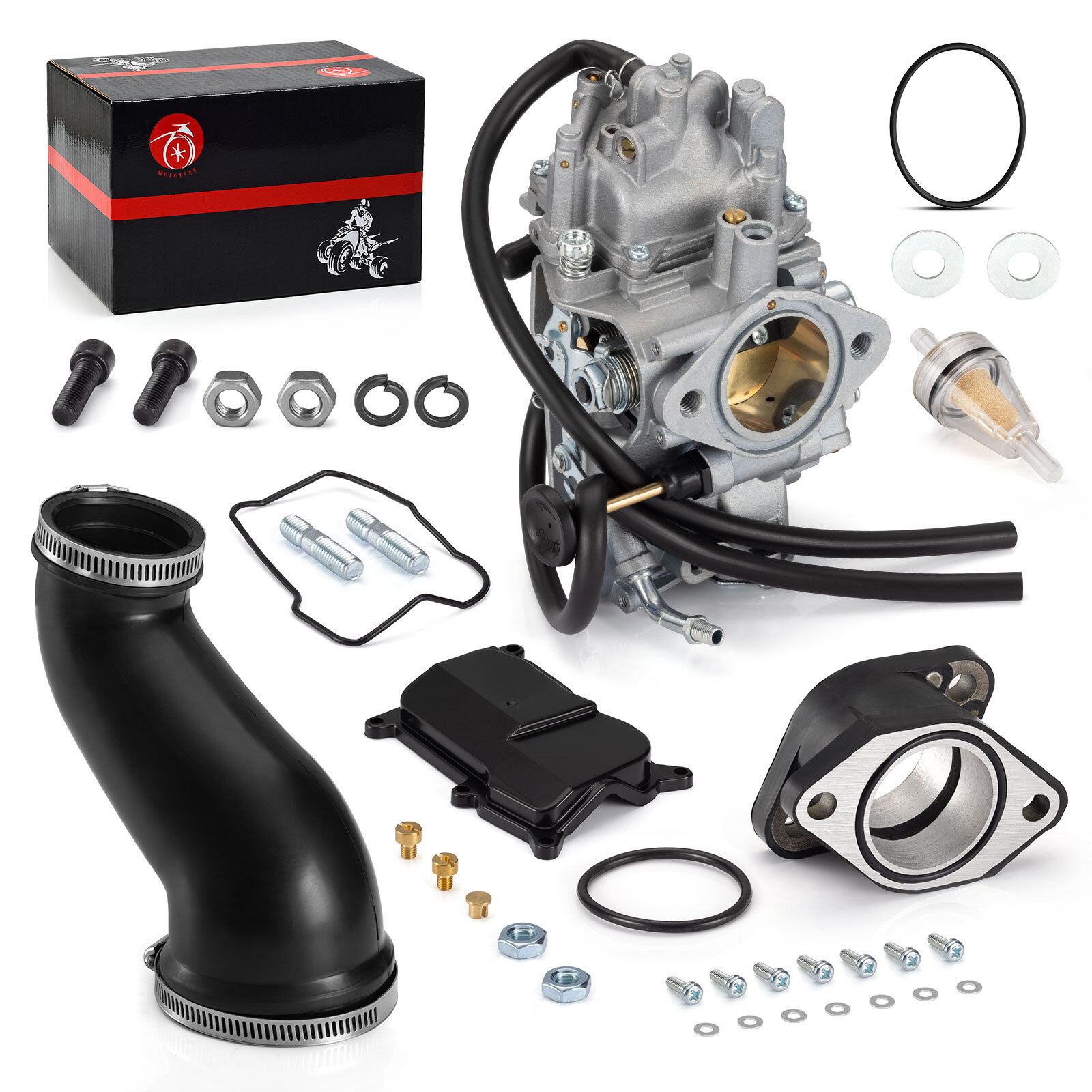 Carburetor & Intake Boot Joint & Air Box Cleaner Joint For Yamaha Warrior 350