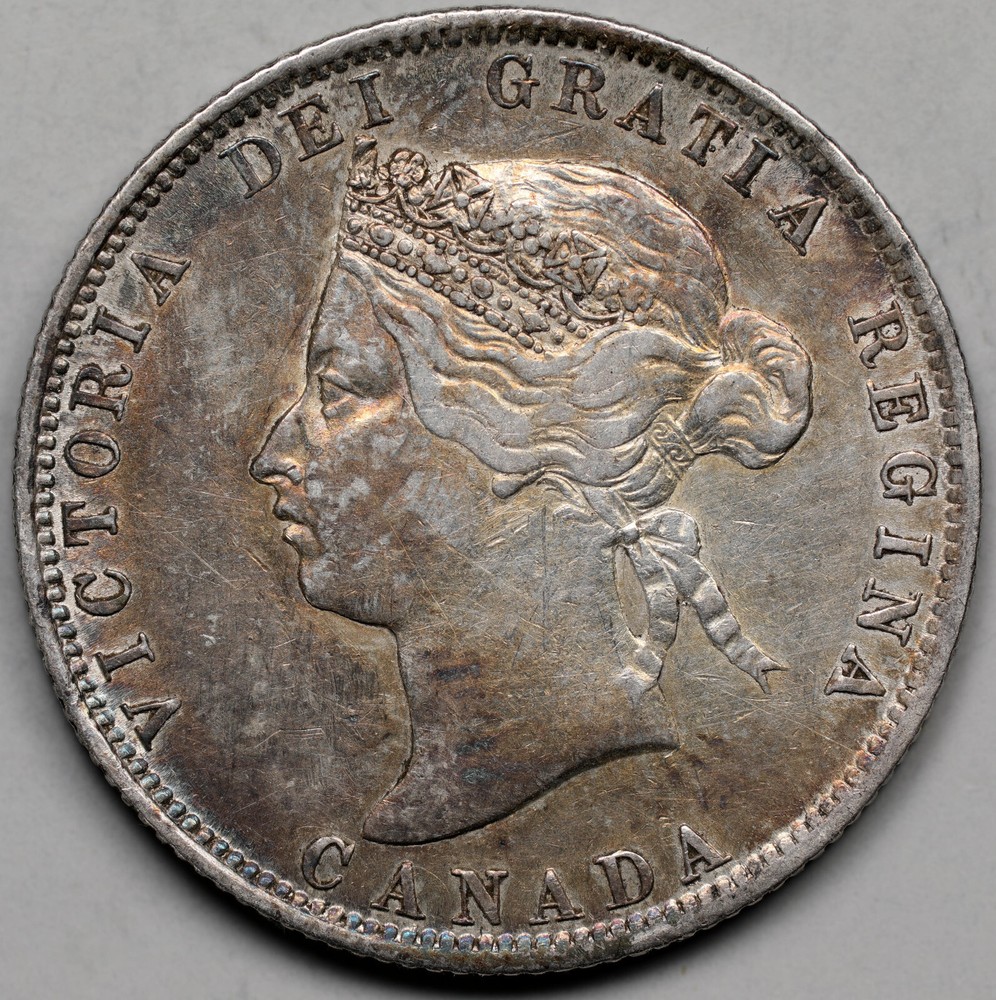 1872-H Canada 25 Cents