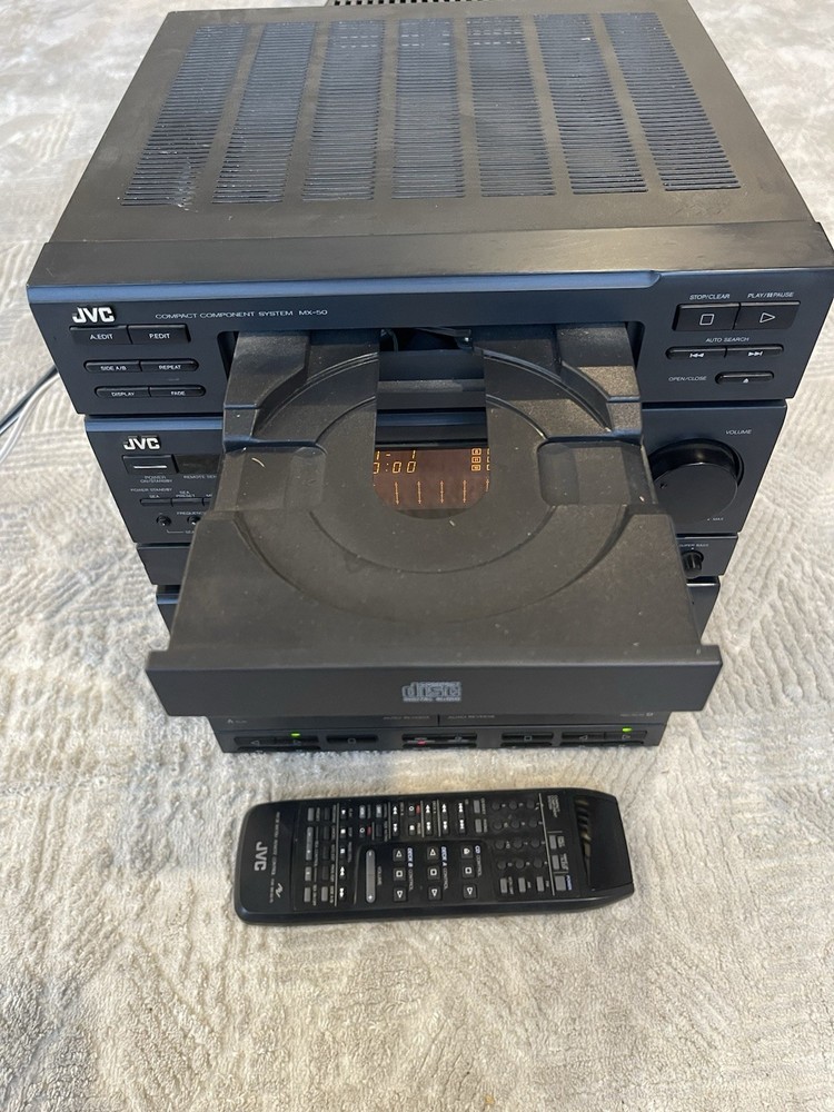 JVC CA-MX50BK Compact Component System Stereo Receiver with Remote Works