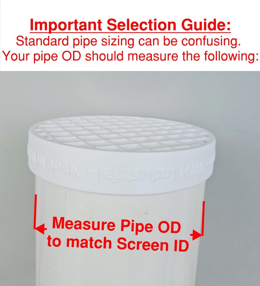 2" PVC Pipe End Cap with Integral Screen for Socket Fit on 2-3/8" OD Pipe