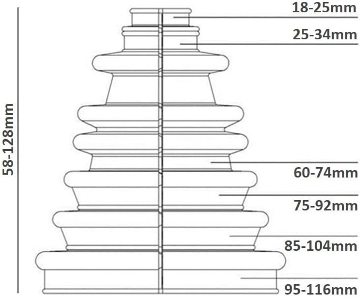 Universal CV Boot Kit Split Joint Gaiter Stretchable Replacement Car Auto Parts