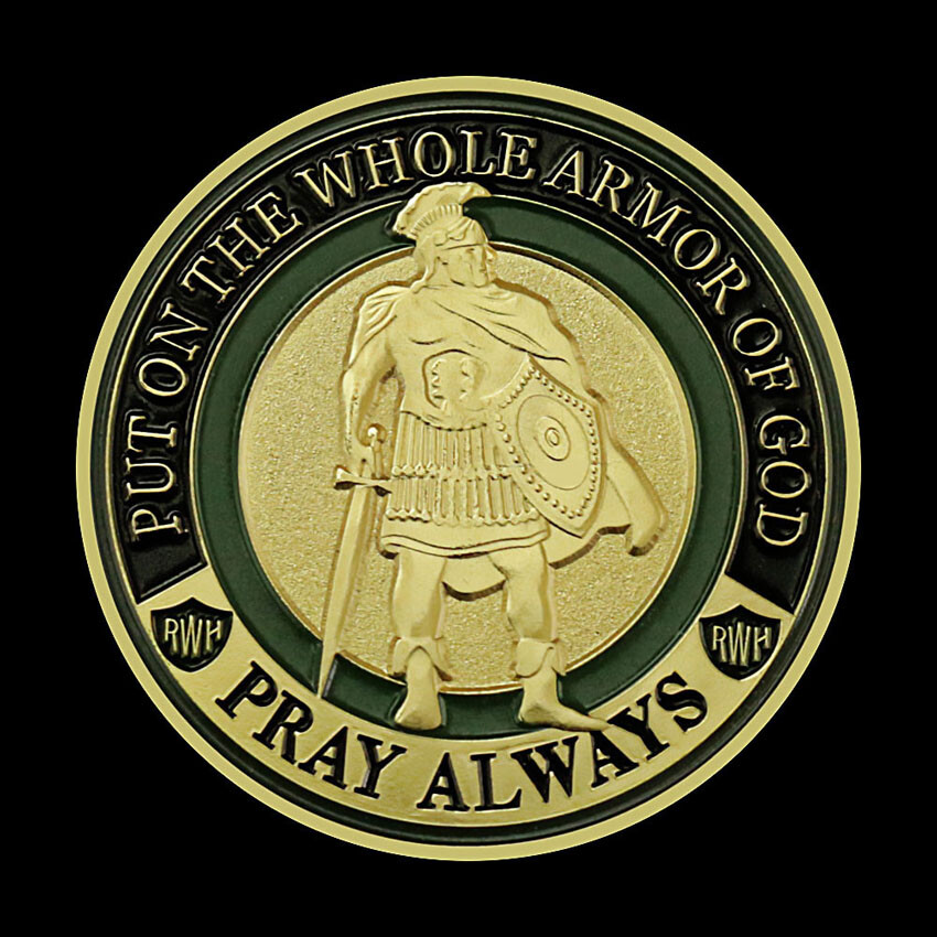 20 PCS Put On the Whole Armor Of God Commemorative Collection Challenge Coin