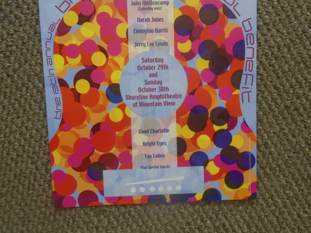 TWO-ORIGINAL BRIDGE CONCERT POSTERS-NEIL YOUNG-2001 & 2005 SHOWS-CSNY-PEARL JAM+