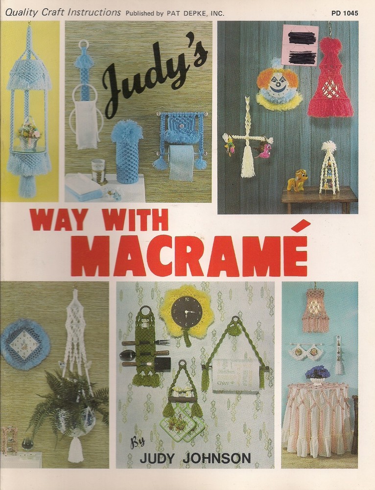Hanging Table, Mug Rack & Bathroom Patterns - Craft Book:Judy's Way With Macrame