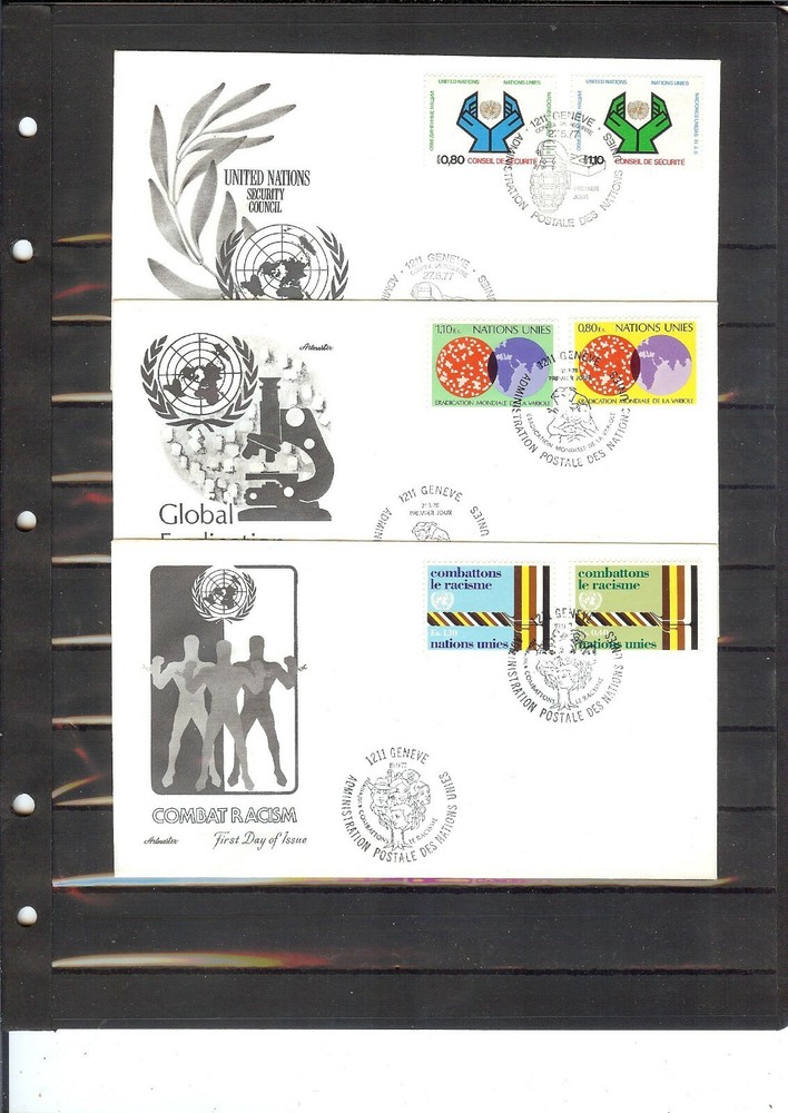 United Nations Combo FDC"s - Geneva Office - Artmaster Cachet (448)