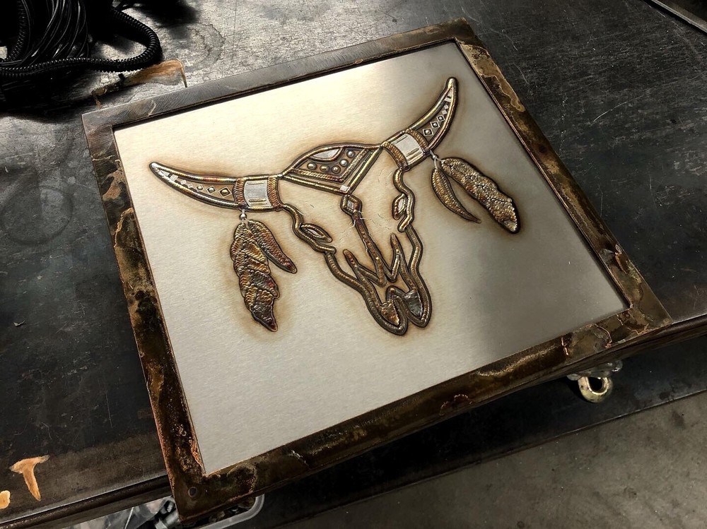 Western Cow Weld Art