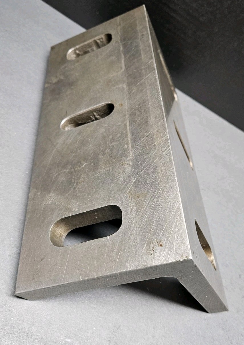 Challenge USA! 12" x 6" x 5" Angle Plate Slotted Webbed B1486 Machinist Fixture