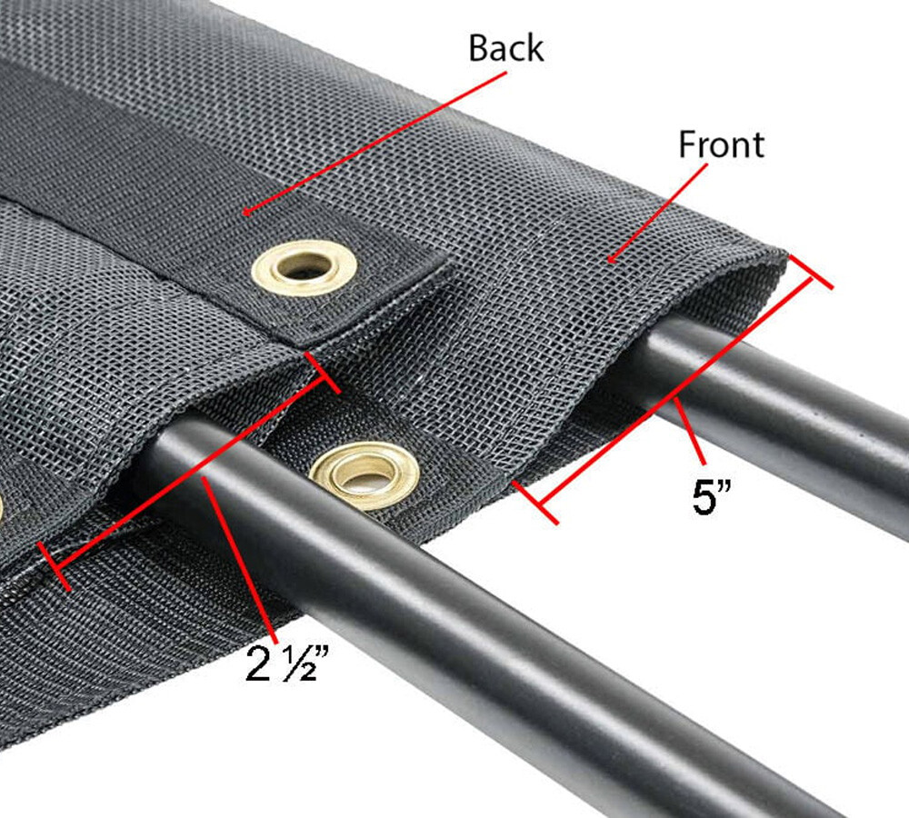 Dump Truck & Trailer Tarp Kit with 8' x 12' PVC Double Pocket Mesh Tarp