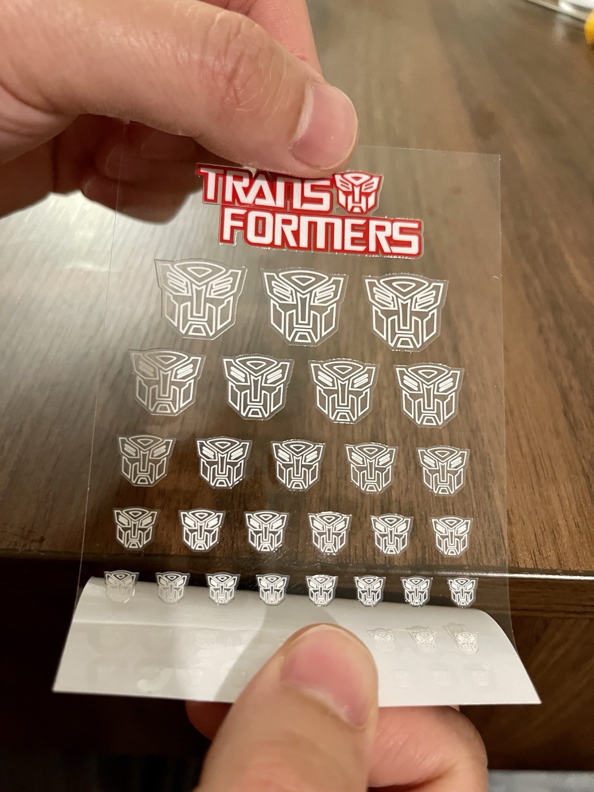 Transfer Decals Autobot ONLY  Logo Sticker Set - White Outline Transform
