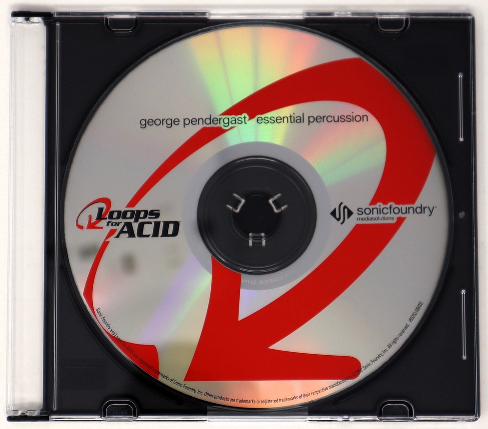 Sonic Foundry Essential Percuss Loops For Acid Sample/Sound Library/Sampling CD
