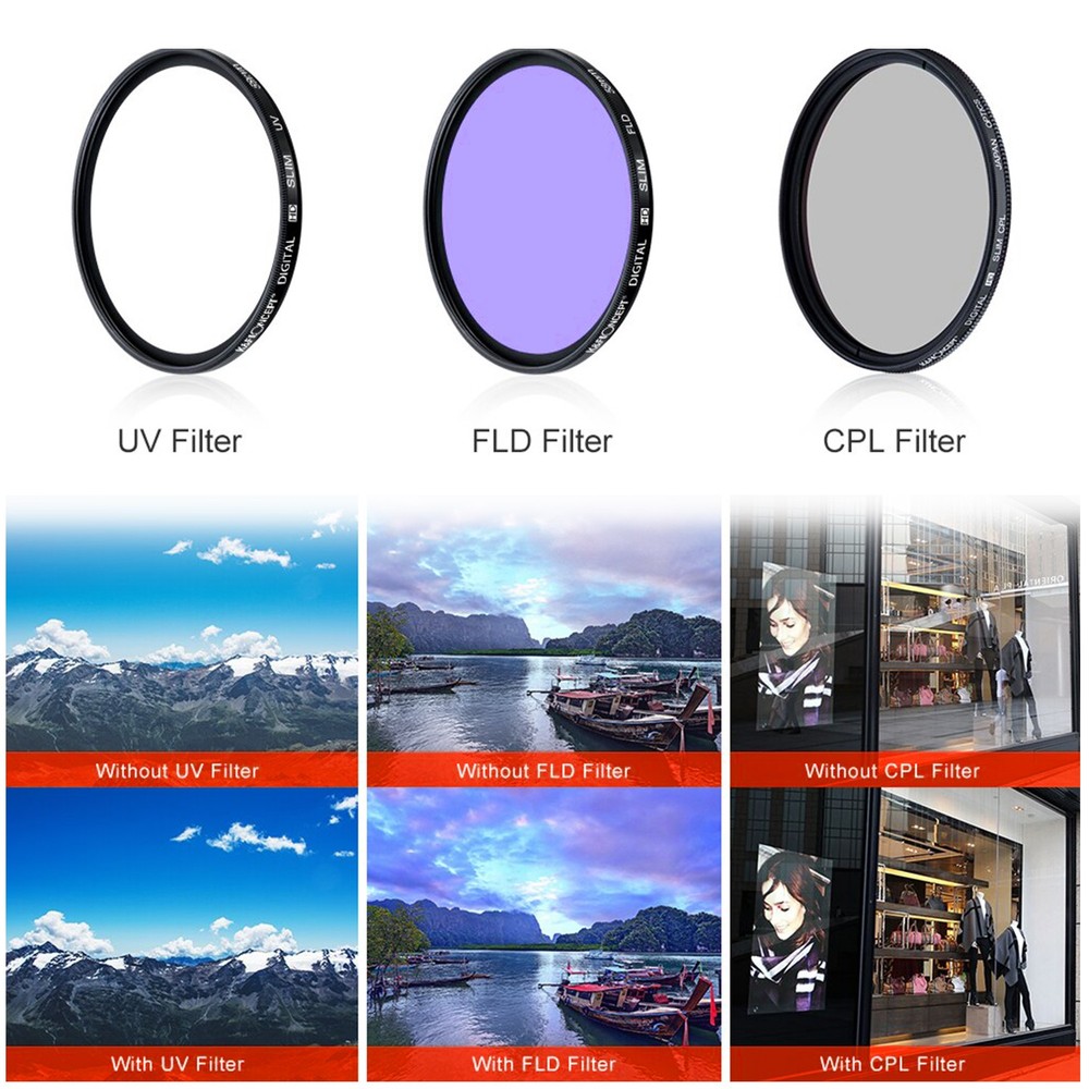 72MM Lens Filter Accessory Kit Basic Bundle for 72MM Diameter Lenses + More