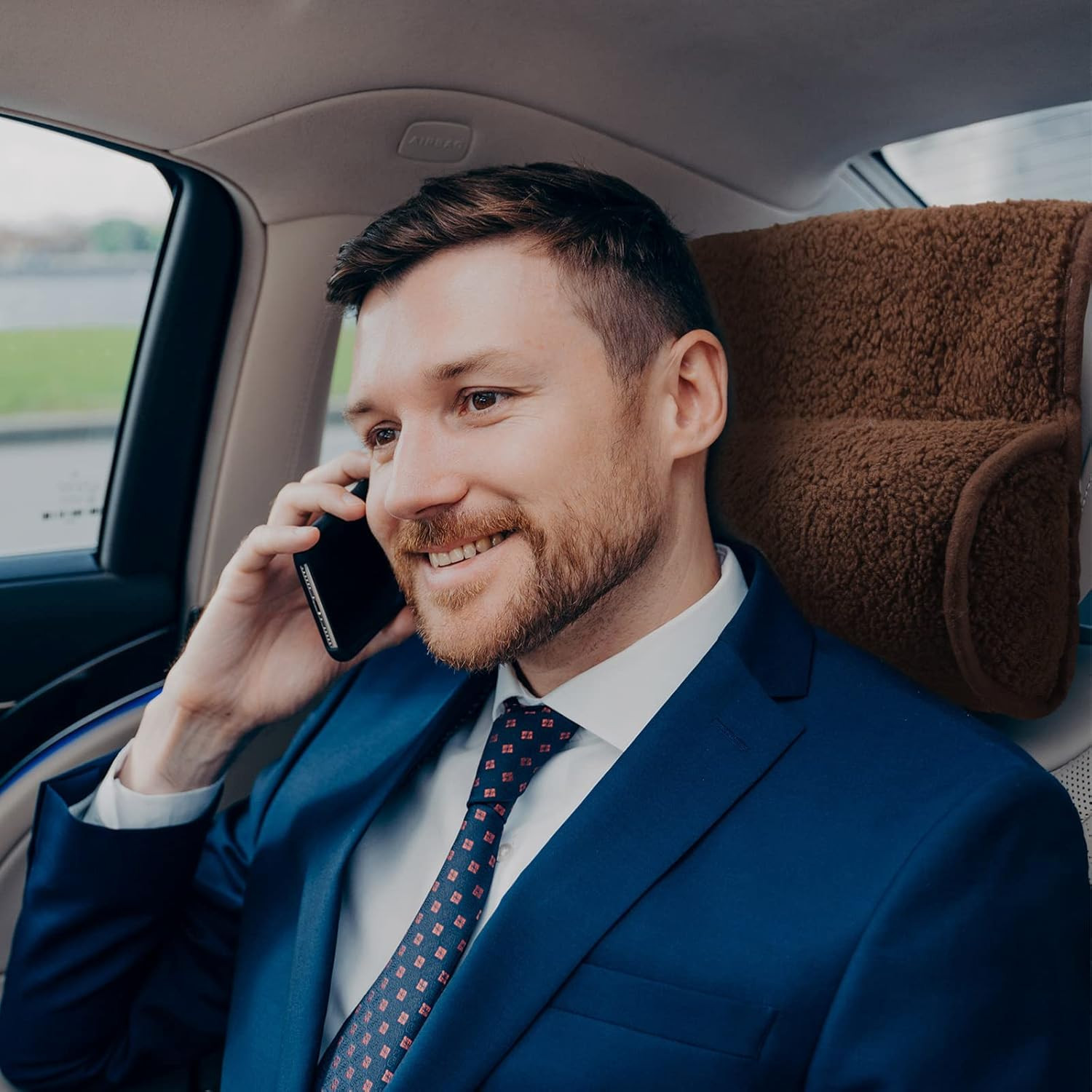 Neck Head Pillow for Recliner Chair Non Slip Fleece Adjustable Neck Roll Support