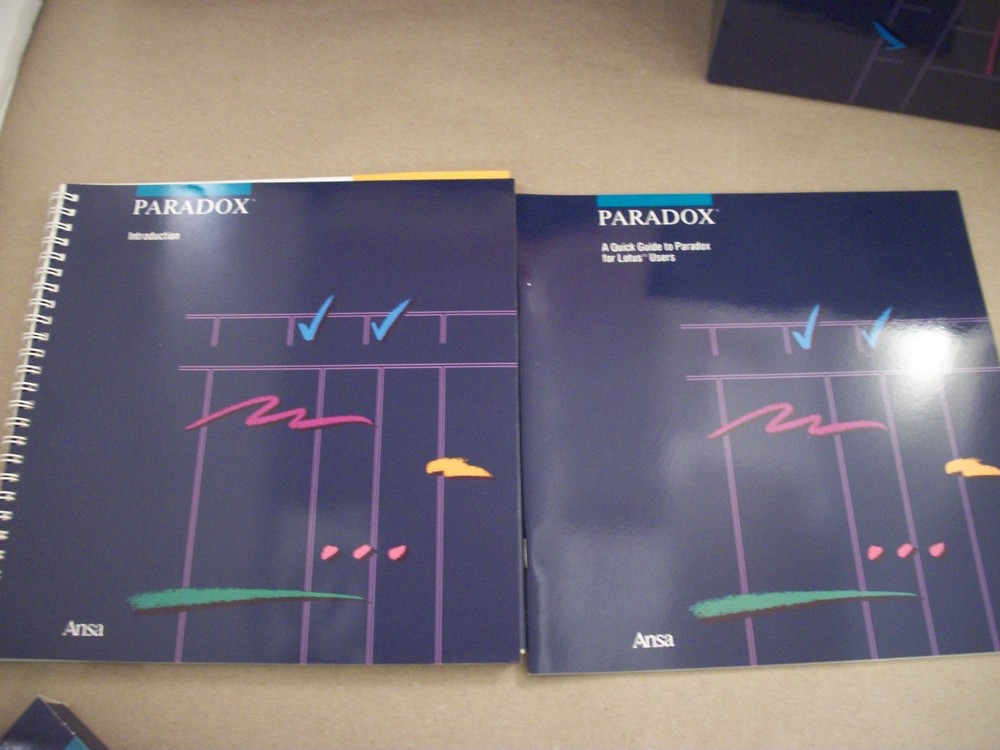 1985 Ansa Paradox Relational Database Software Version 1.1 MS-DOS 5.25 Disks