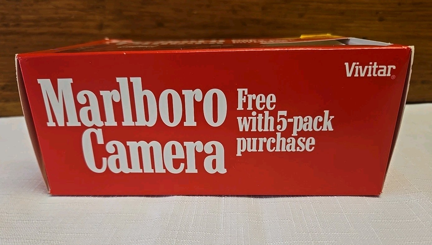 Vintage Marlboro Disposable Camera - With Box no cigarettes 35 mm 27 Exposures