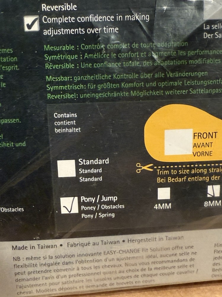Wintec Bates Easy Change Riser System. Pair - Pony Or Jump Riser. Rear 8 mm.