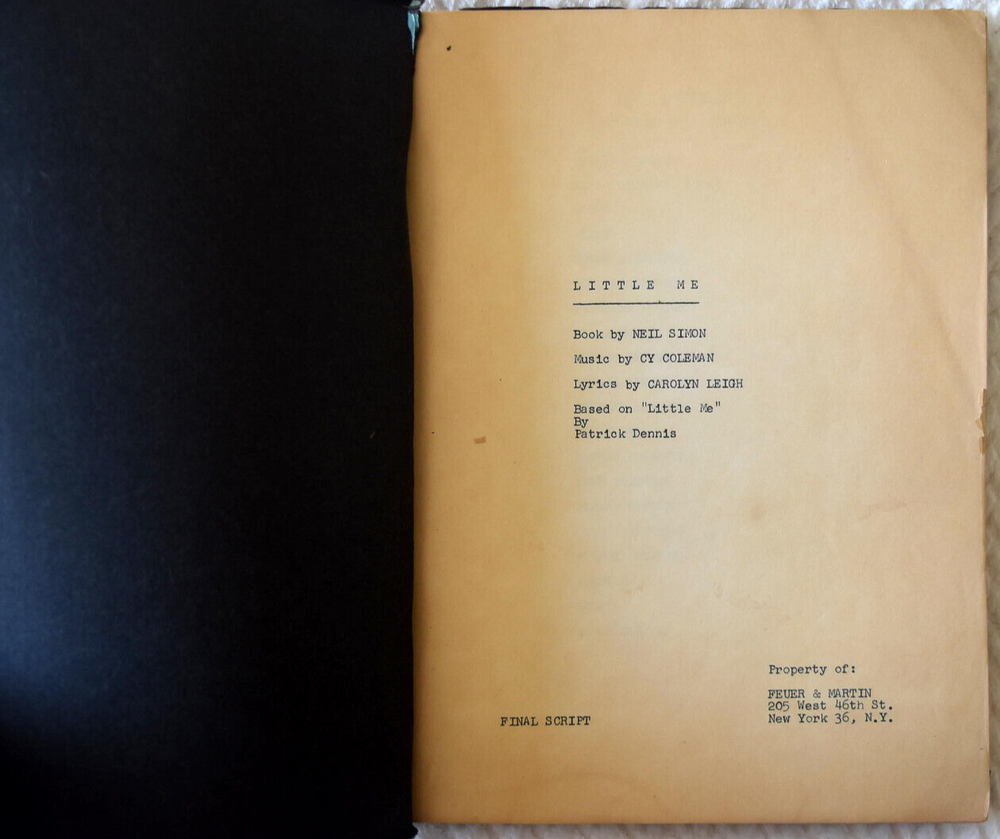 1962 "Little Me" Original Final Screenplay Script