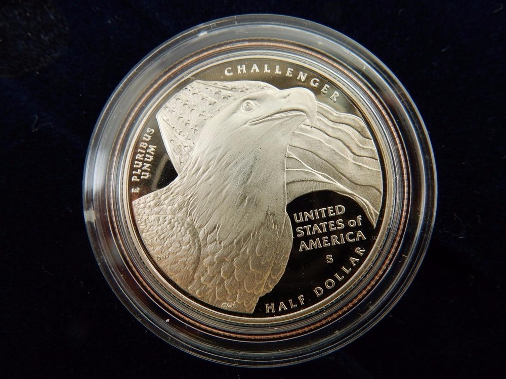 2008 BALD EAGLE COMMEMORATIVE, PROOF CLAD HALF DOLLAR IN BOX & COA