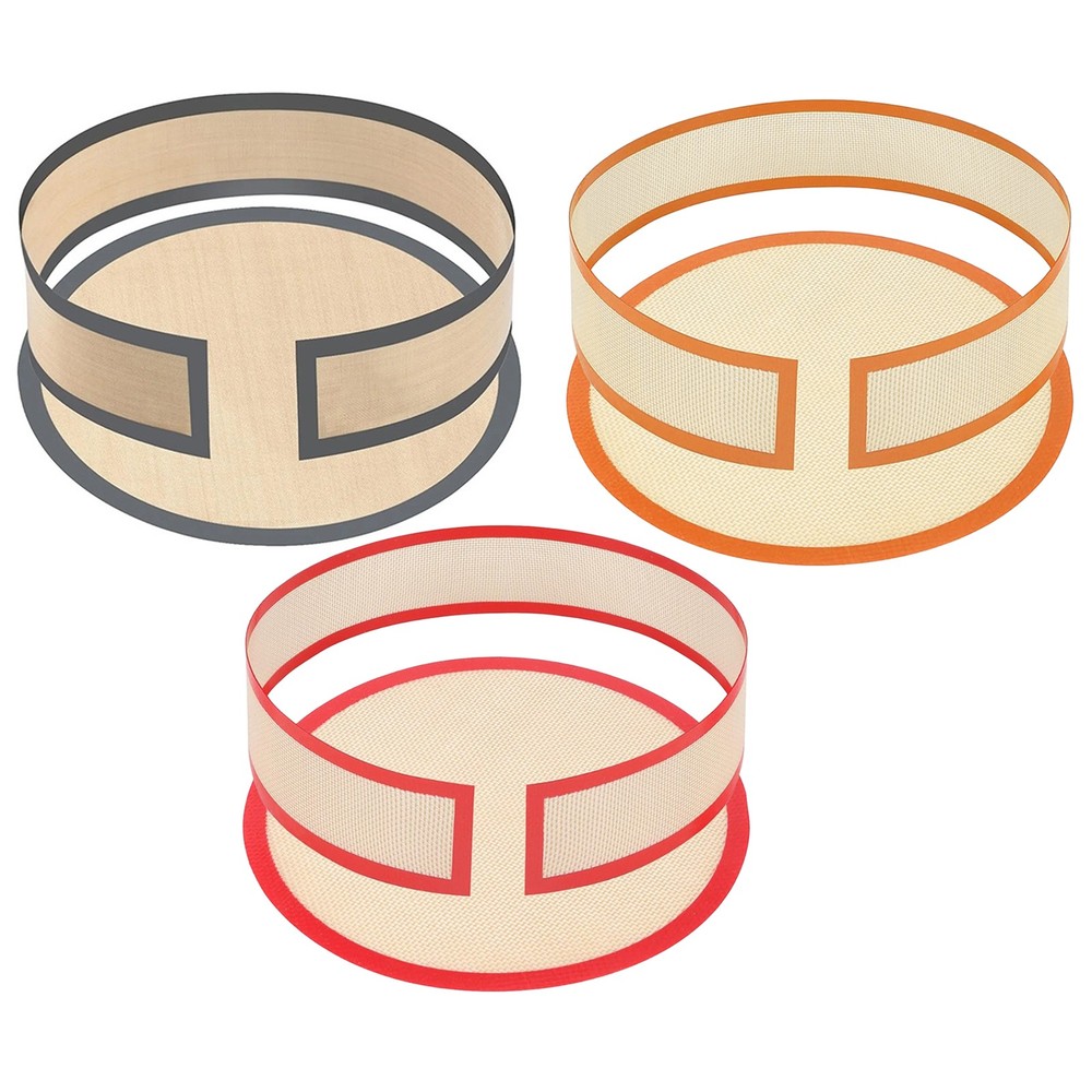 2Pcs Round and Rectangle Silicone Baking Mat Set Prevent Cake from Sticking
