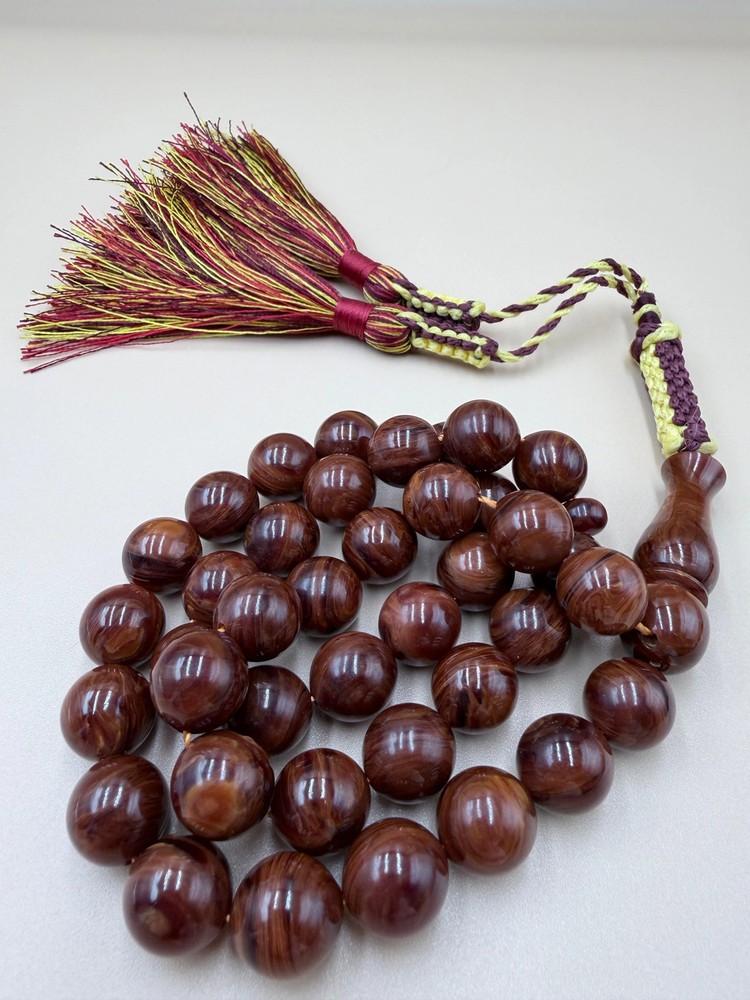 مسباح فاتوران بخراطة “رامي” Faturan misbaha with “Rami” carving