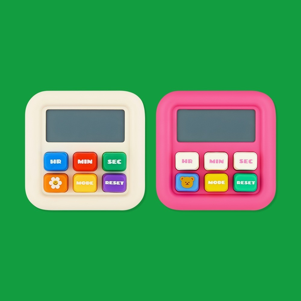 Wiggle Wiggle Digital Kitchen Timer Magnetic Countdown Alarm Clock White