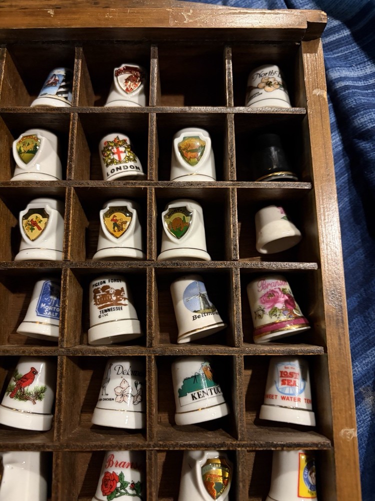 Thimble Collection with Case Large. 84 In Total